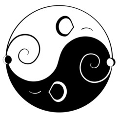 Mouse ying yang symbol of harmony and balance