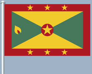 Flaggenserie-Karibik-Grenada