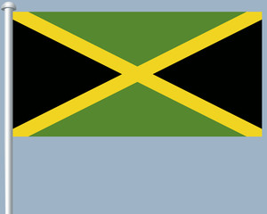 Flaggenserie-Karibik-Jamaica