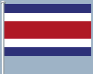 Flaggenserie-Mittelamerika-Costa Rica