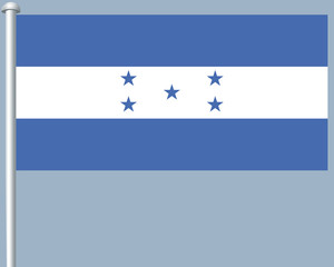 Flaggenserie-Mittelamerika-Honduras