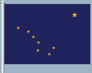 Flaggenserie-Nordamerika-Alaska