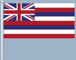 Flaggenserie-Nordamerika-Hawaii