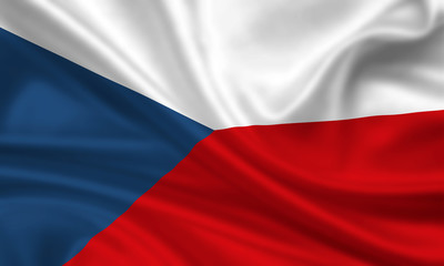Fototapeta premium Flag of Czech Republic Tschechien Fahne Flagge