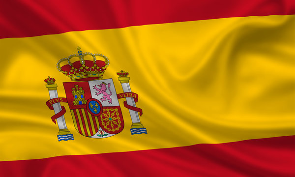 Flag of Spain Spanien Espannia Fahne Flagge Stock Illustration