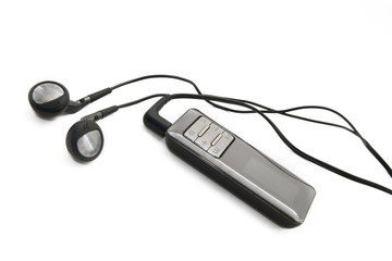 Digital audio player with headphones