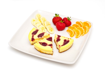 cheesecakes and fruit