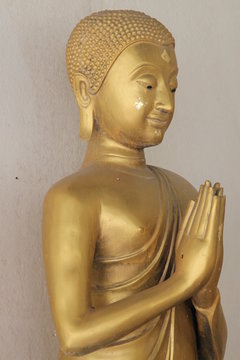 monk image, Wat Priwan, Borabue, Mahasarakam