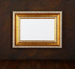 old  frames over the grunge wall background