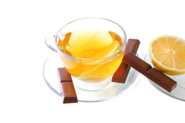 lemon tea and chocolate strips