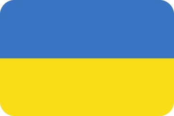 Drapeau de l'Ukraine aux coins arrondis