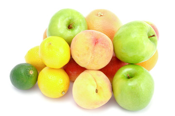 fruits isolated on white