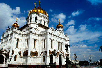 Cathédrale Saint Sauveur à Moscou - obrazy, fototapety, plakaty