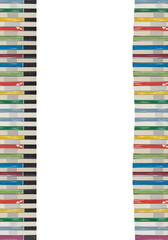 Tower of colorful real books