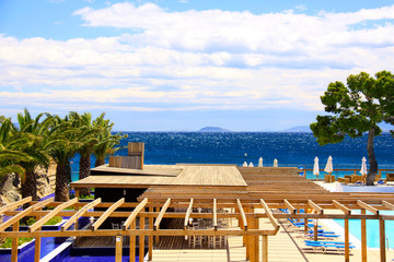 tropical swimming pool near the beach