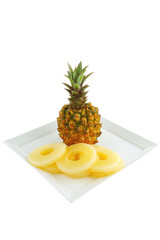 Fototapeta na wymiar pineapple and slices