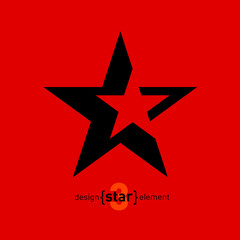 Obraz premium Abstract design element star, illustration