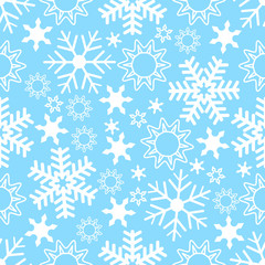 Seamless Snowflake Background