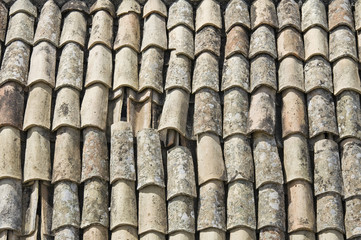 Tile roof background.