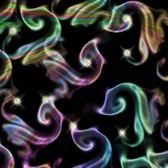 Beautiful abstract background with rainbow shapes and sparkles