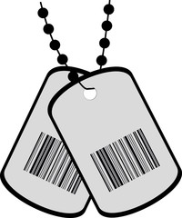 two tags with a barcode