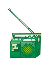 緑のラジカセ