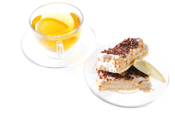 lemon cakes and tea