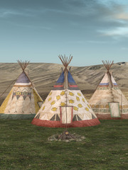 Village de tentes indiennes