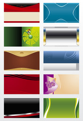 Collection vector background for horizontal business cards