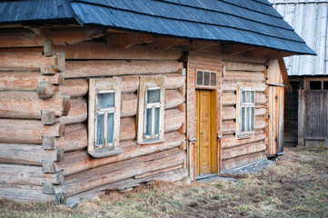 Traditional polish wooden hut from Zakopane region.