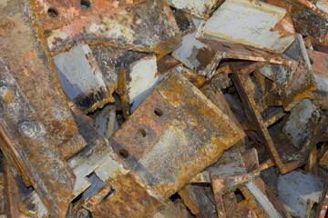 Corroded iron junk