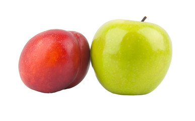 green apple and nectarine