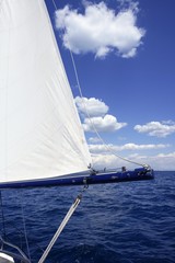 sailboat vintage sailing blue sea ocean