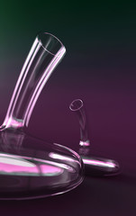 design glass vase on red