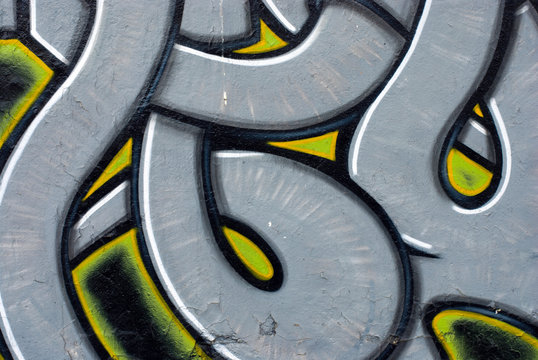 Graffiti with grey octopus