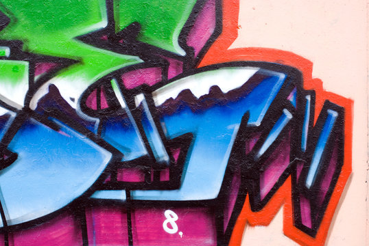 Graffiti with digit 8
