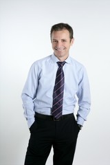 businessman medium age tie posing