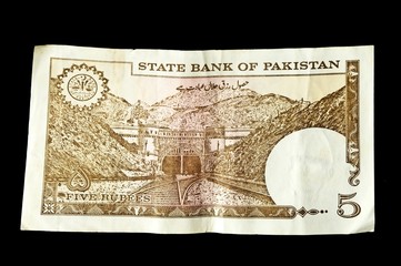 5 Pakistanische Rupee Banknote