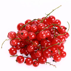 Red Currant: a stack of fruit on white background