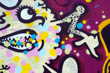 Face on graffiti