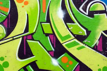 Papier Peint photo Autocollant Graffiti graffitis verts