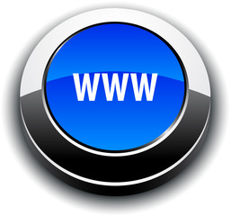 WWW 3d round button.