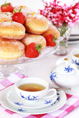 Berliner - doughnut filled with strawberry jam