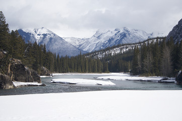 Winter View from Bow Falls