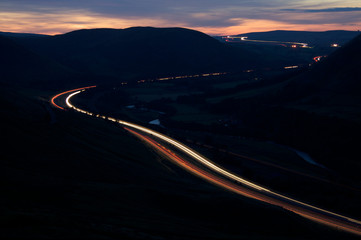 Mountain Motorway at Night