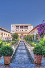 Fototapeta na wymiar Patio w Nasrid Pałace, Granada, Hiszpania