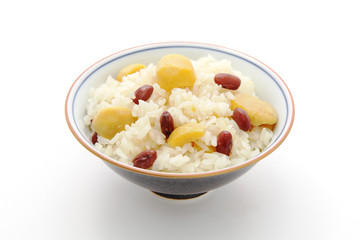 秋の日本料理ー栗おこわ