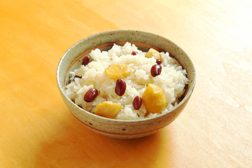 秋の日本料理ー栗おこわ