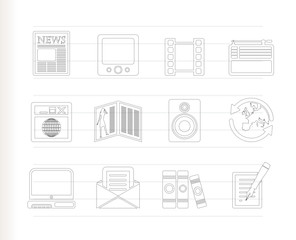 Media and information icons - Vector Icon Set