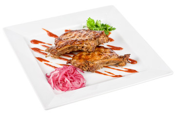 Roasted pork meat